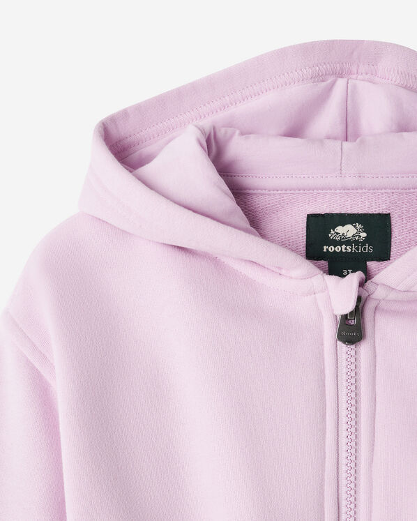 Toddler Girls Summer Cloud Cropped Bubble Full Zip Hoodie