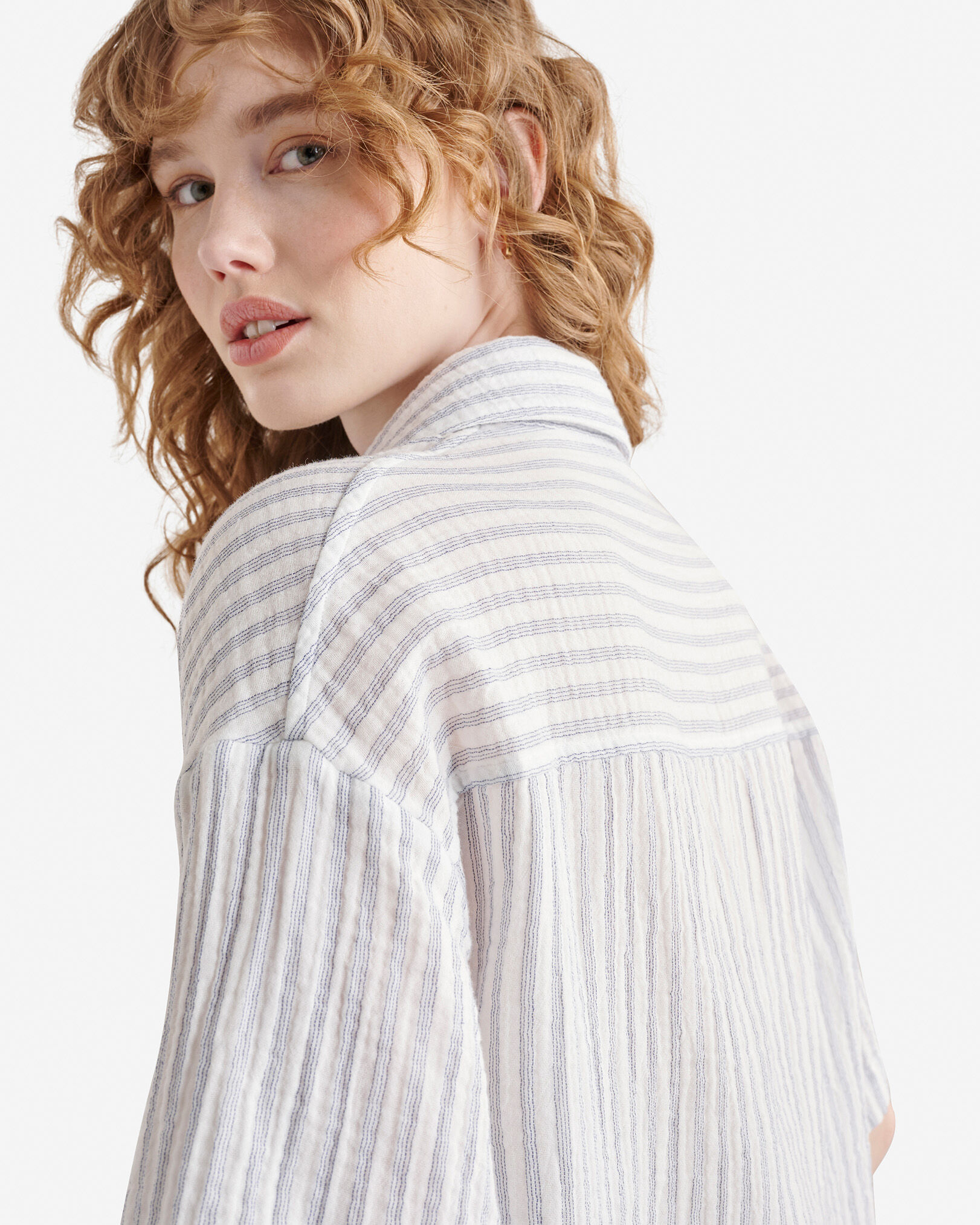 Chemise à manches courtes en gaze de coton Isla