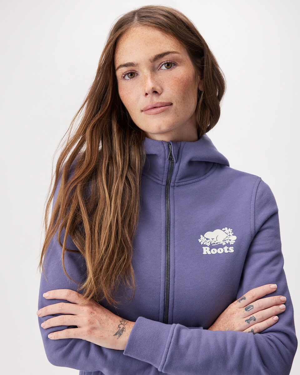 Chandail &agrave; capuchon et glissi&egrave;re ajust&eacute; en coton biologique Cooper