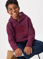 Chandail kangourou &agrave; capuchon en coton bio &agrave; coutures en satin Cooper pour enfants