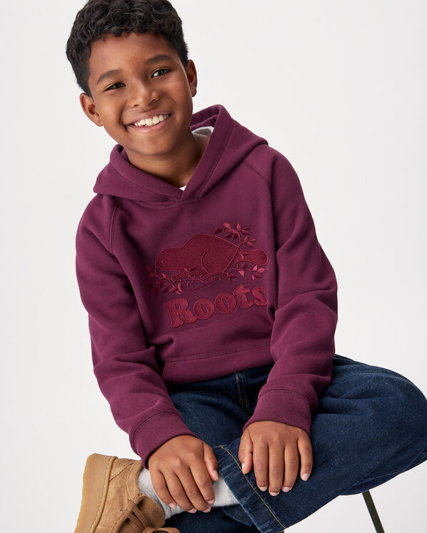 Chandail kangourou &agrave; capuchon en coton bio &agrave; coutures en satin Cooper pour enfants