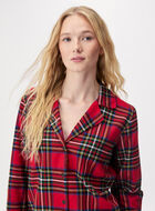 Chemise de pyjama &agrave; carreaux pour femme