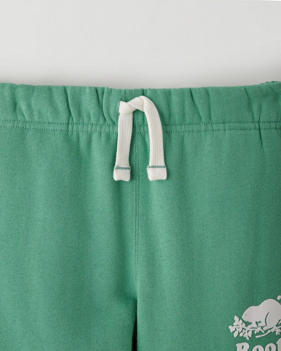 Pantalon ajusté à cheville côtelée en molleton de coton bio pour fille