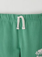Pantalon ajusté à cheville côtelée en molleton de coton bio pour fille
