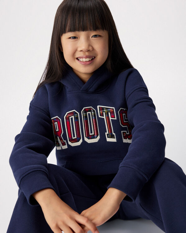 Kids Plaid Applique Hoodie