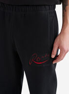 Pantalon en molleton avec appliqué à carreaux