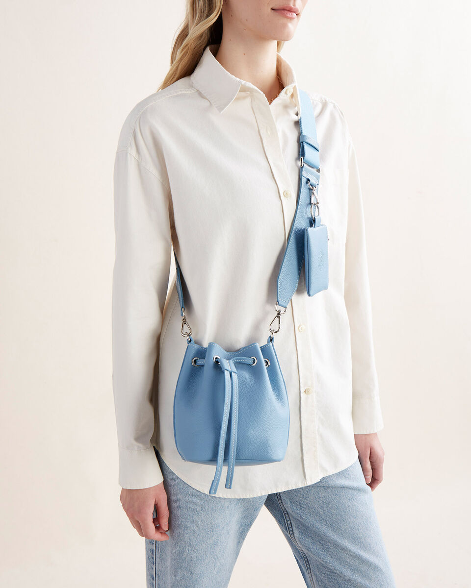 Mini sac seau en cuir Cervino