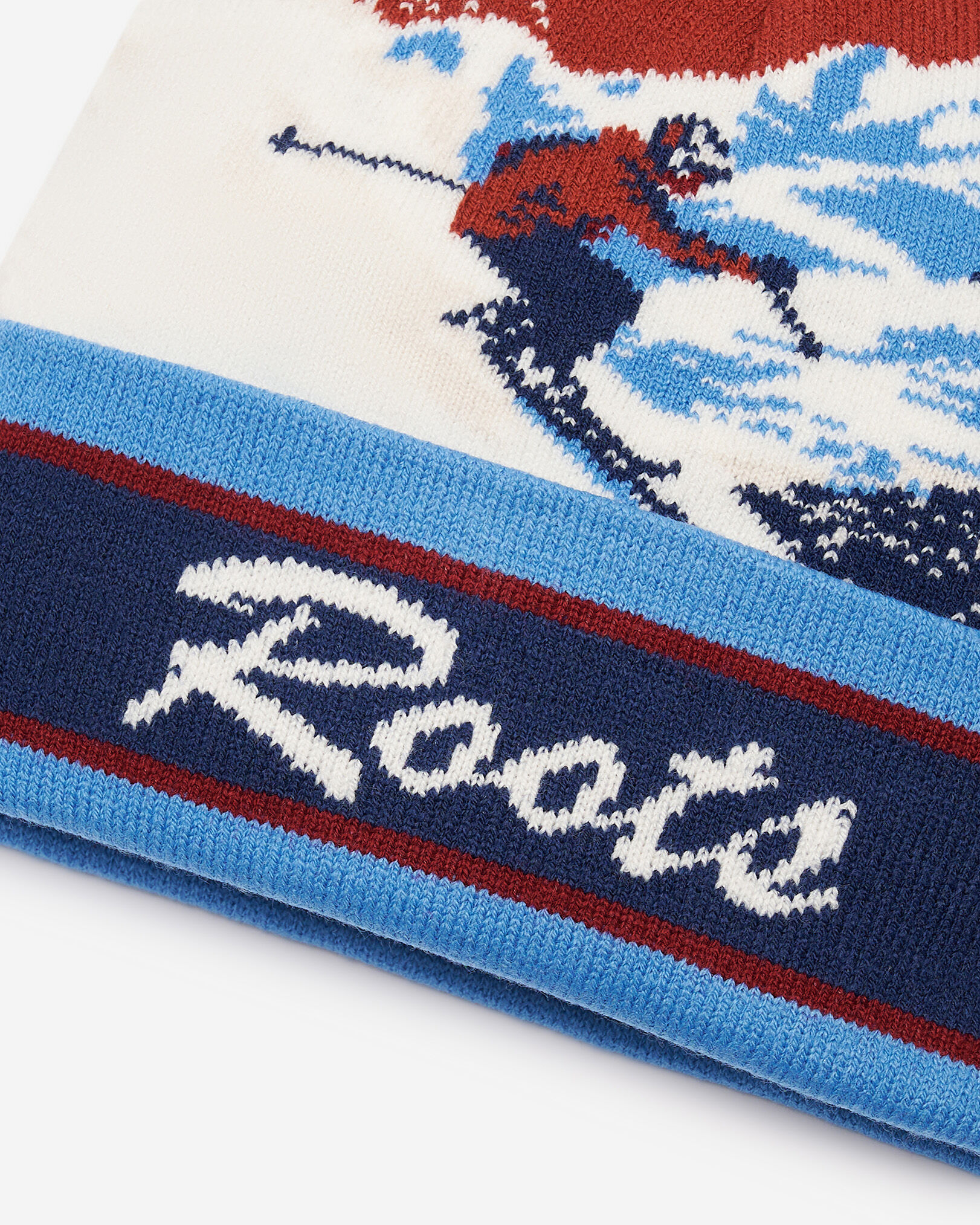 Tuque en tricot intarsia Paysage