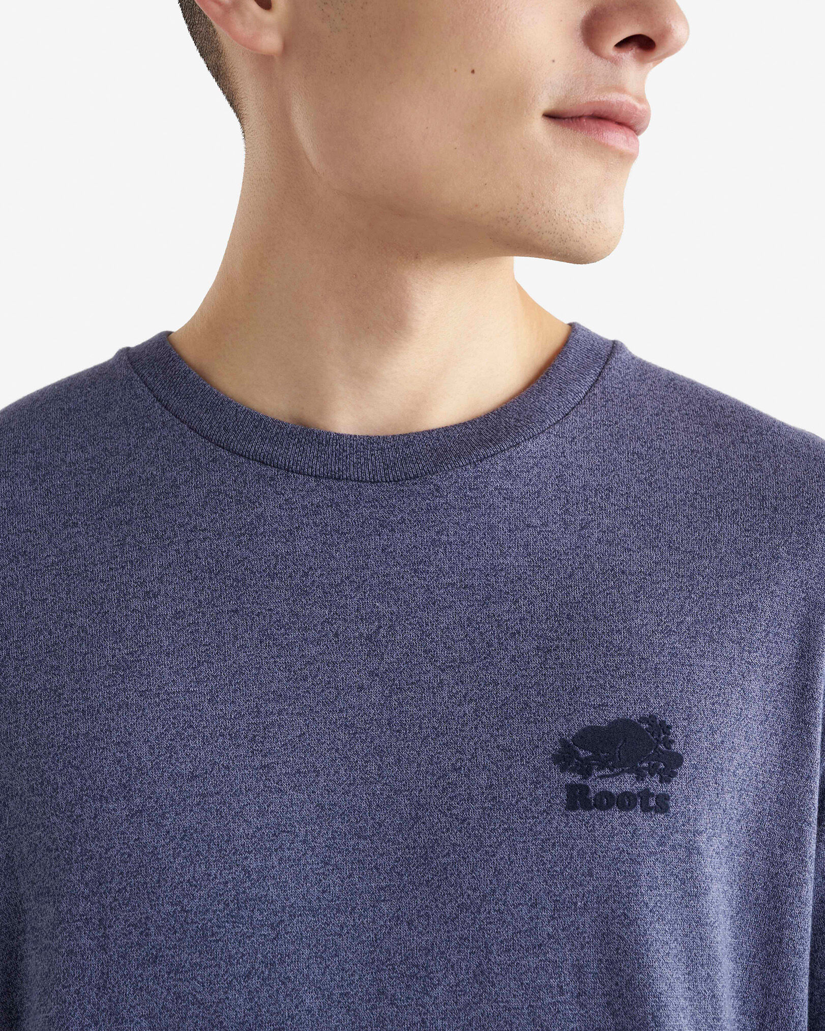 T-shirt poivré en coton bio pour hommes