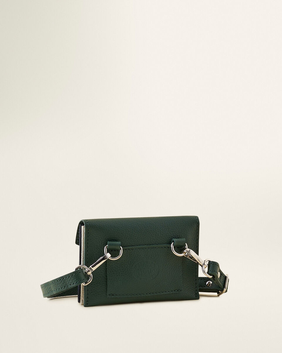Mini sac à goussets latéraux en accordéon en cuir Cervino
