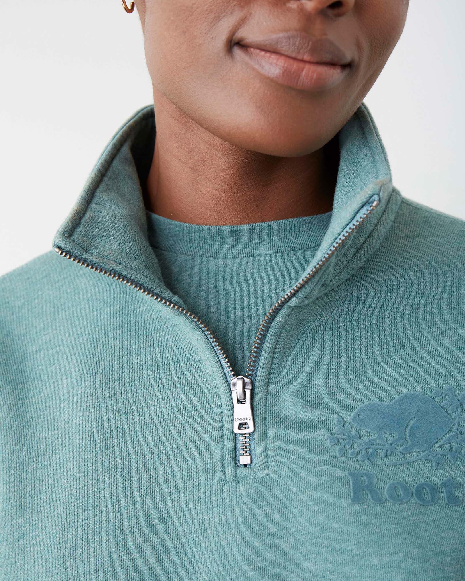 Roots quarter zip sweater online