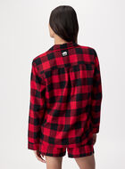 Chemise de pyjama &agrave; carreaux pour femme