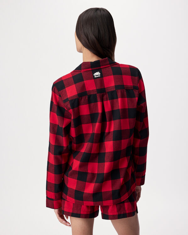 Chemise de pyjama &agrave; carreaux pour femme