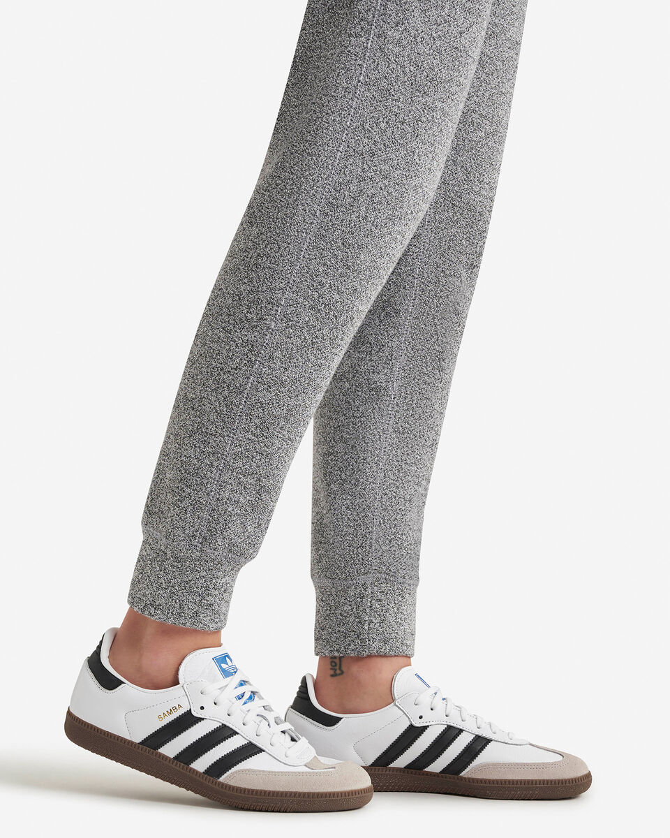 Pantalon original ajusté long à cheville côtelée en molleton de coton bio (entrejambe : 32,5 po)