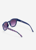 Kids Round Heart Print Sunglasses