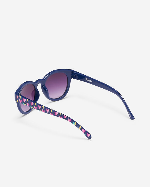 Kids Round Heart Print Sunglasses