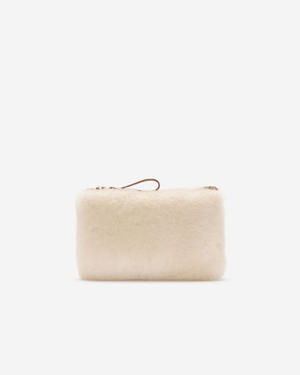Shearling Medium Zip Pouch