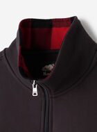 Plaid Applique Half Zip