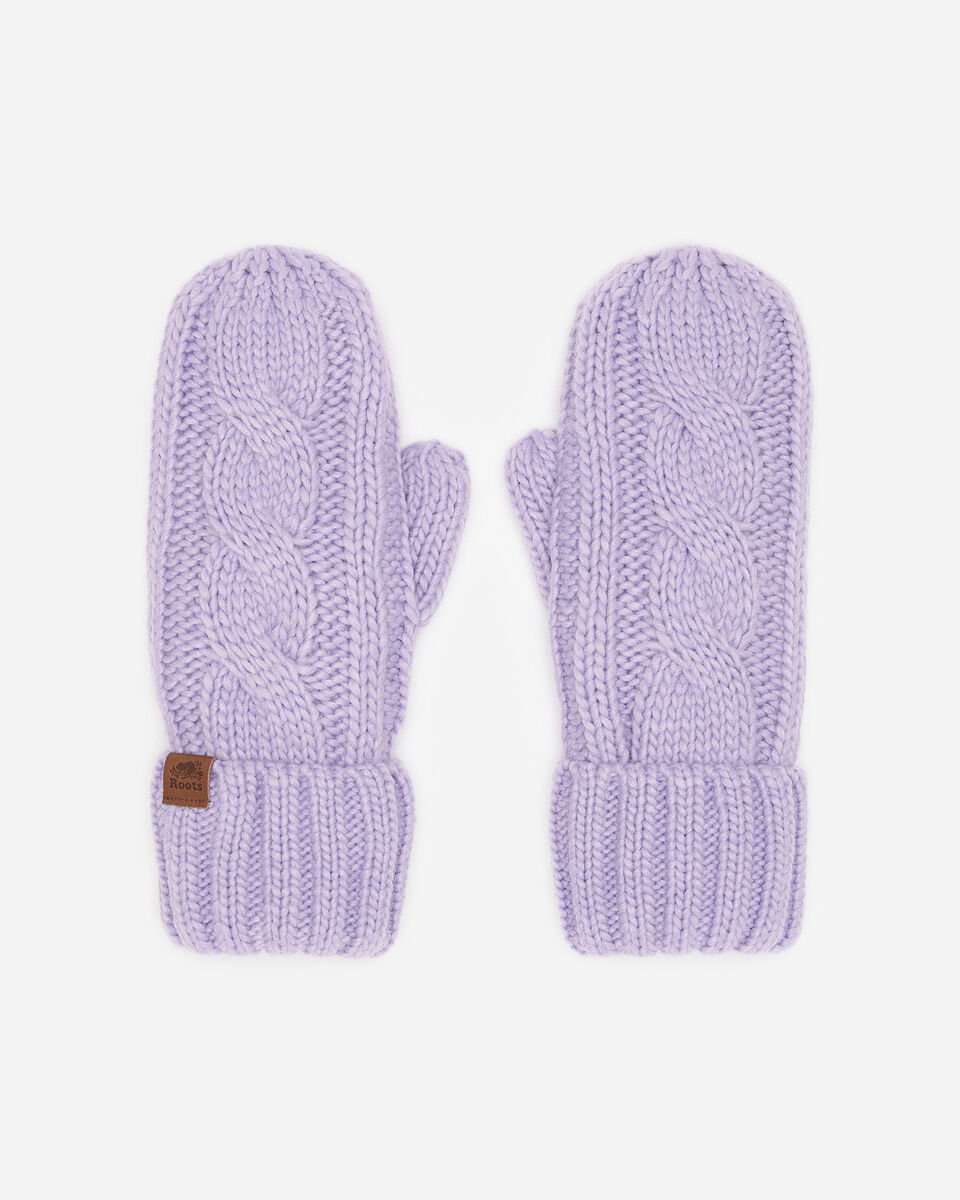 Mitaines en tricot torsad&eacute; Olivia pour adulte