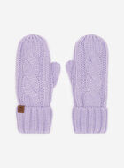 Mitaines en tricot torsad&eacute; Olivia pour adulte