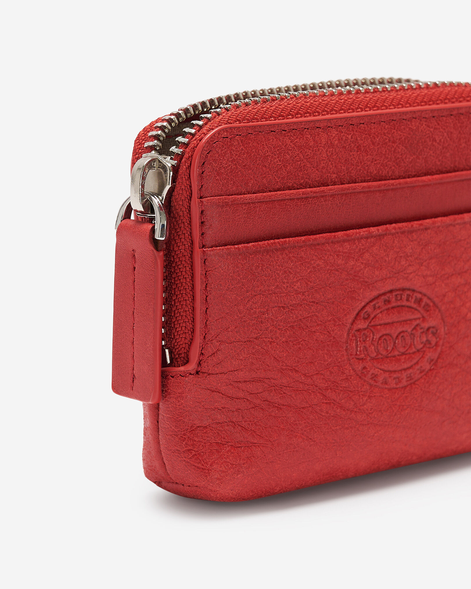 Pochette à glissière pour cartes en cuir Tribe