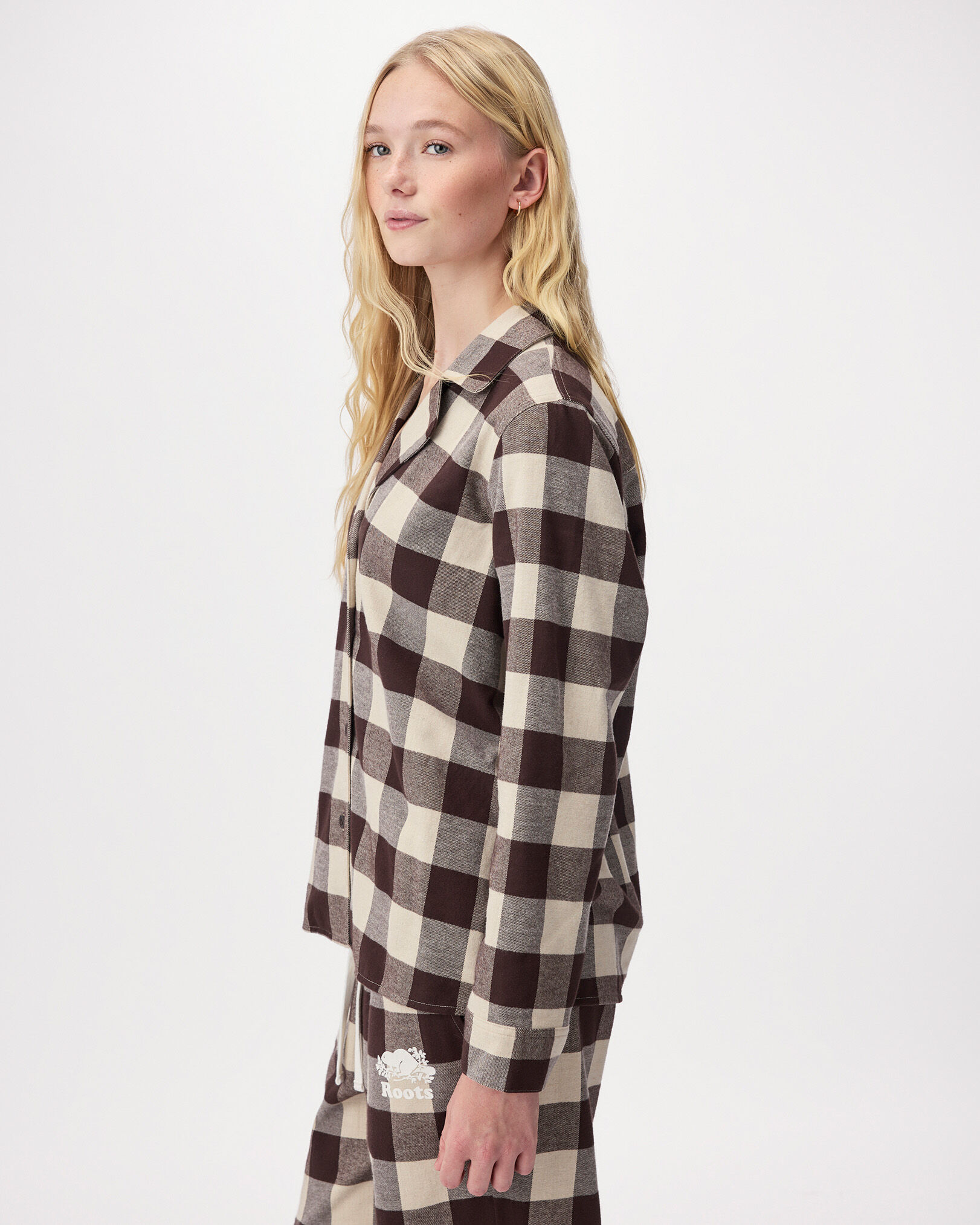 Womens Plaid Pajama Shirt
