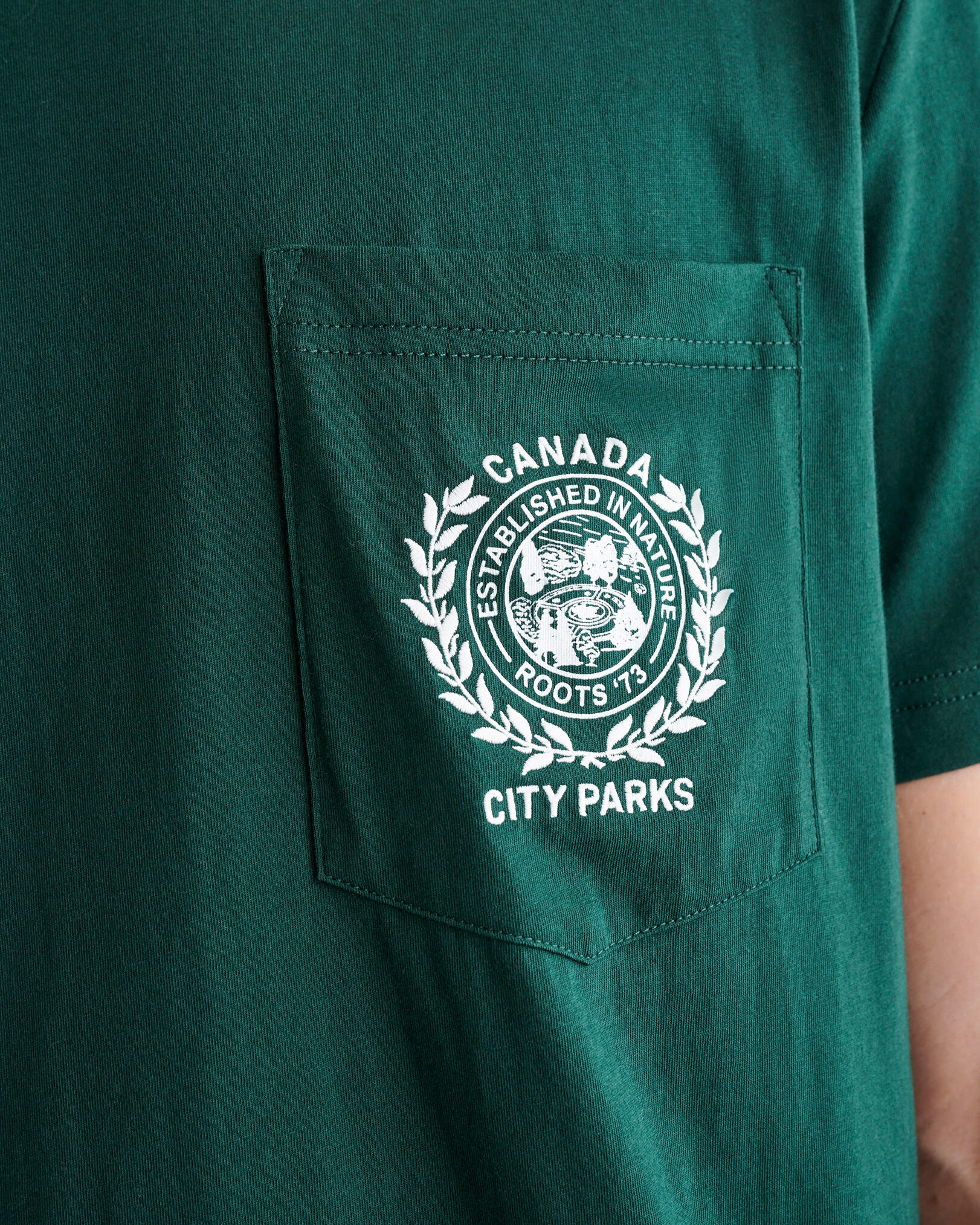 Mens Roots Park Pocket T-Shirt