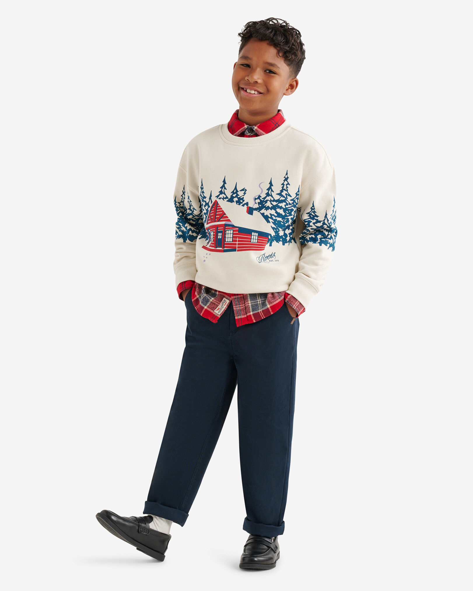 Kids Cabin Landscape Crew Sweatshirt