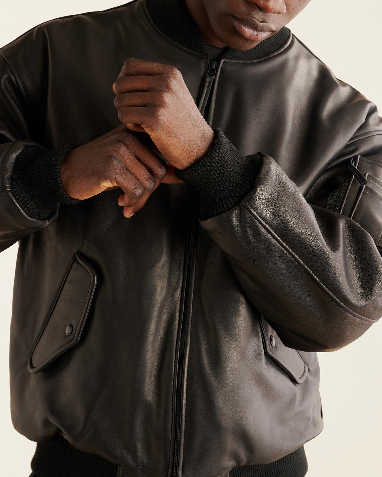 Ace Leather Flight Jacket Gender Free Leather Jackets Roots