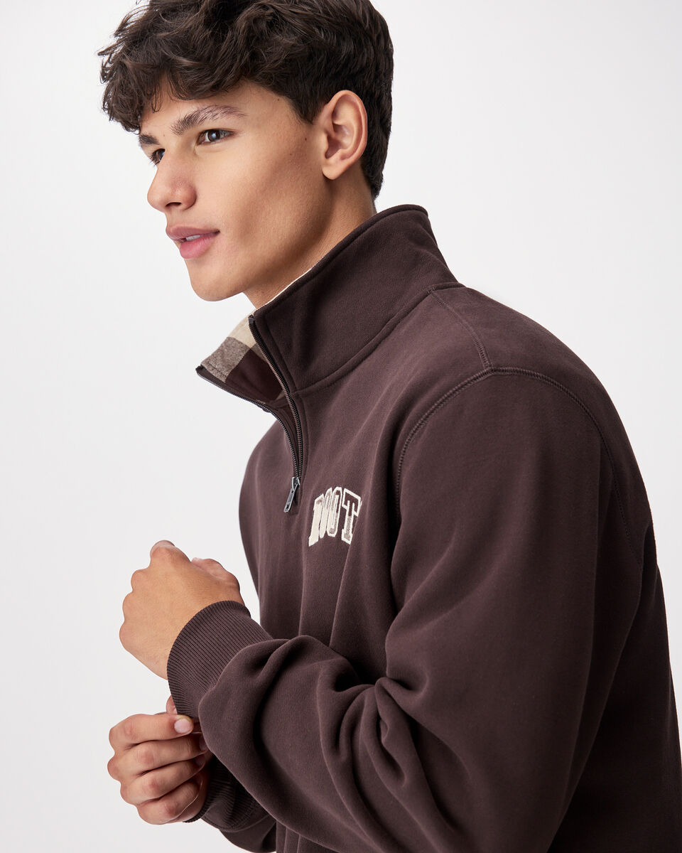 Plaid Applique Quarter Zip
