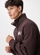 Plaid Applique Quarter Zip