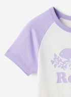 Combinaison style baseball à manches courtes en coton biologique Cooper pour bébés