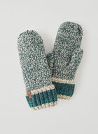 Womens Chunky Striped Mitten