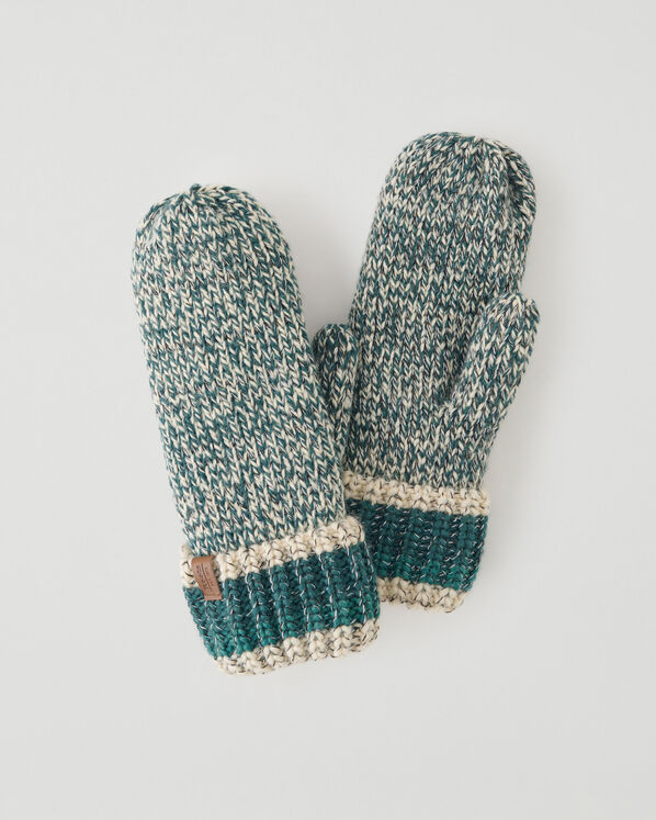 Womens Chunky Striped Mitten