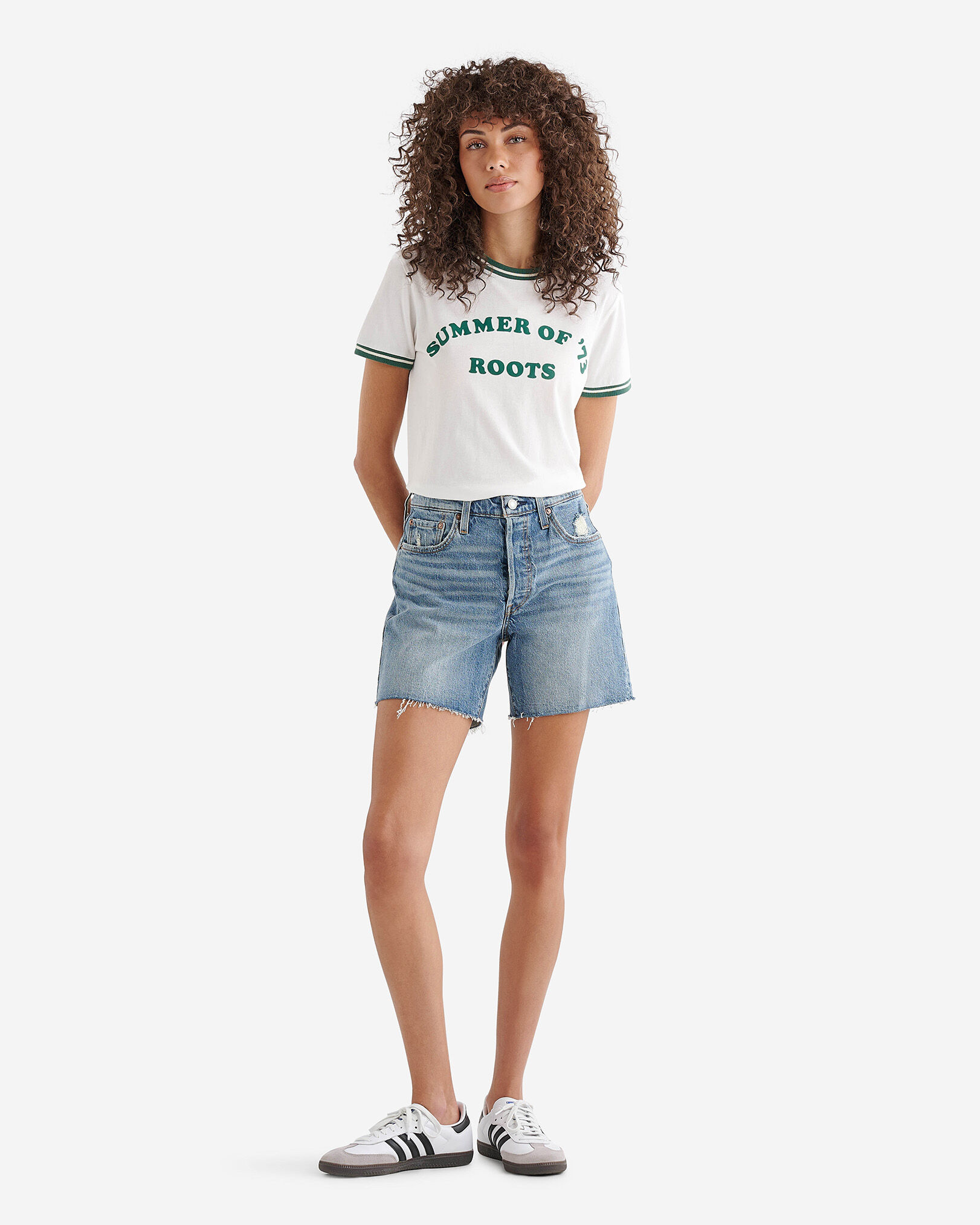 Levi s 501 Mid Thigh Womens Shorts Bottoms Shorts Jeans Roots