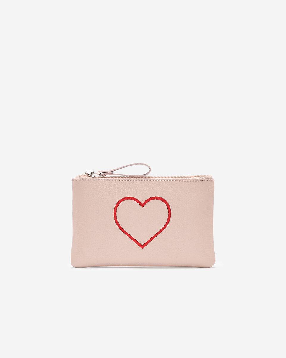 Heart Medium Zip Pouch Cervino