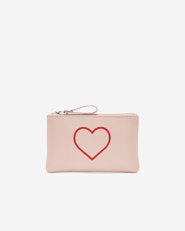 Heart Medium Zip Pouch Cervino