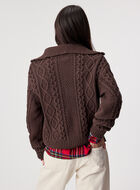 Cable Knit Quarter Zip Sweater