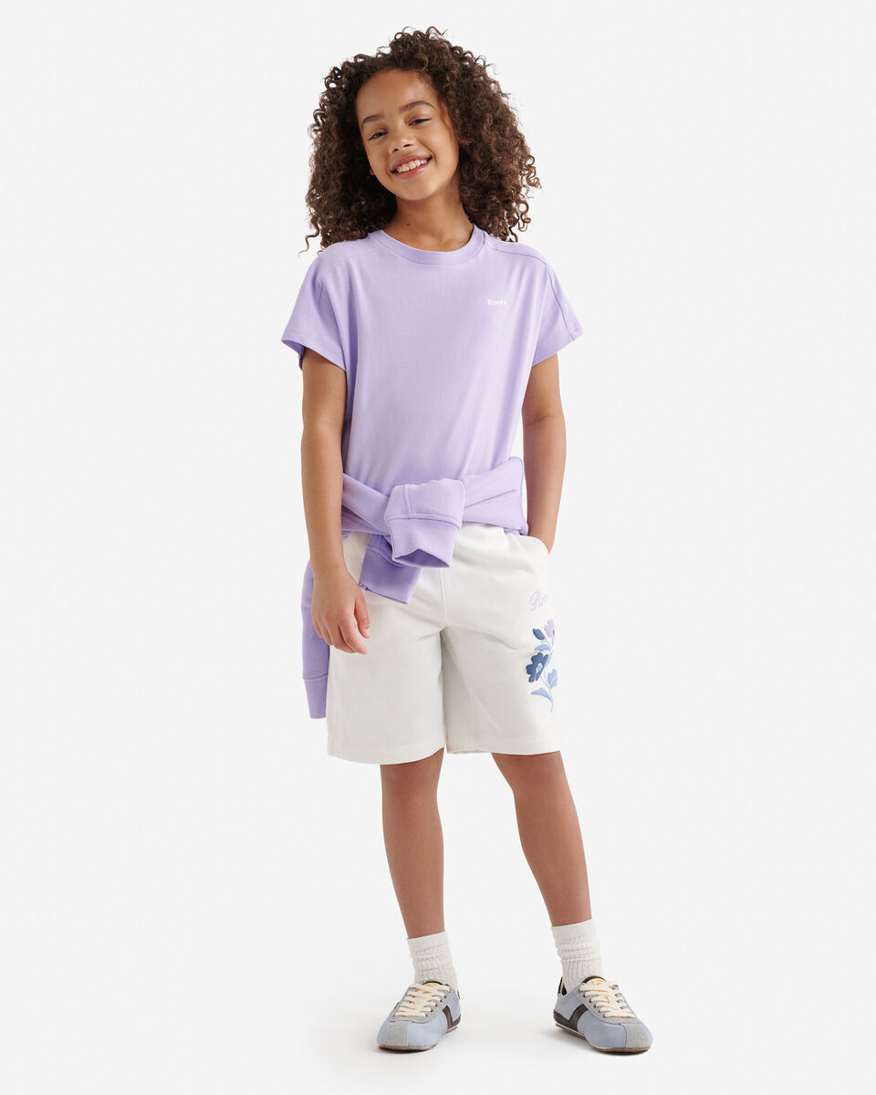 T-shirt ample en molleton Nuage estival pour fille
