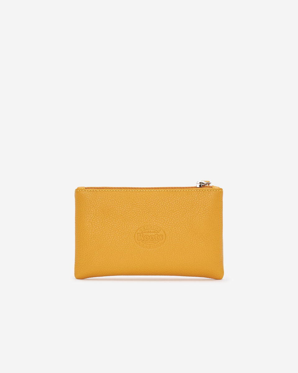 Pochette moyenne à glissière en cuir Cervino