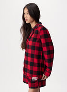 Chemise de pyjama &agrave; carreaux pour femme