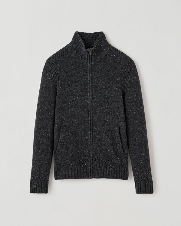 Blouson à glissière en laine