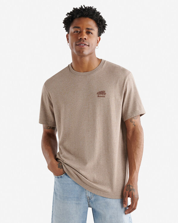 T-shirt poivré en coton bio pour hommes