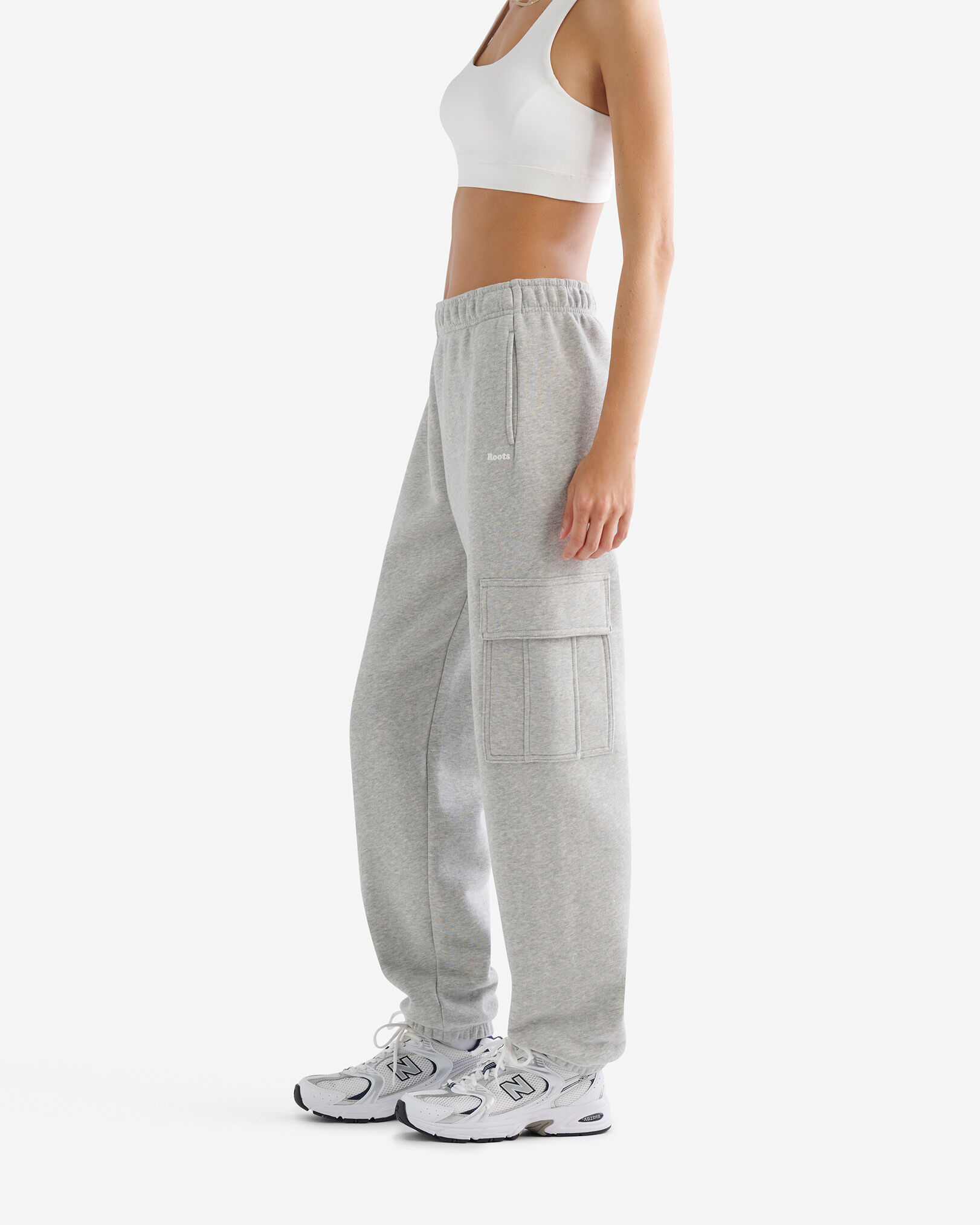 Pantalon en molleton a poches cargo Nuage Pantalons molletonnes Roots