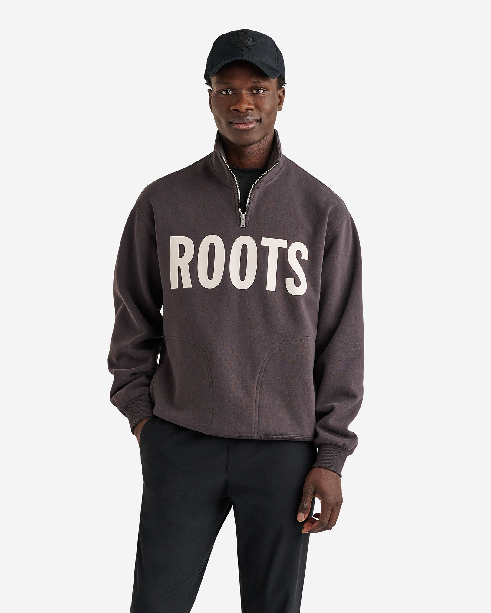 Roots half outlet zip sweater