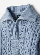 Cable Knit Quarter Zip Sweater