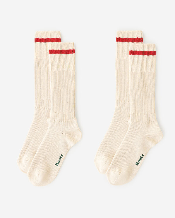 2 paires de chaussettes en coton Cabane