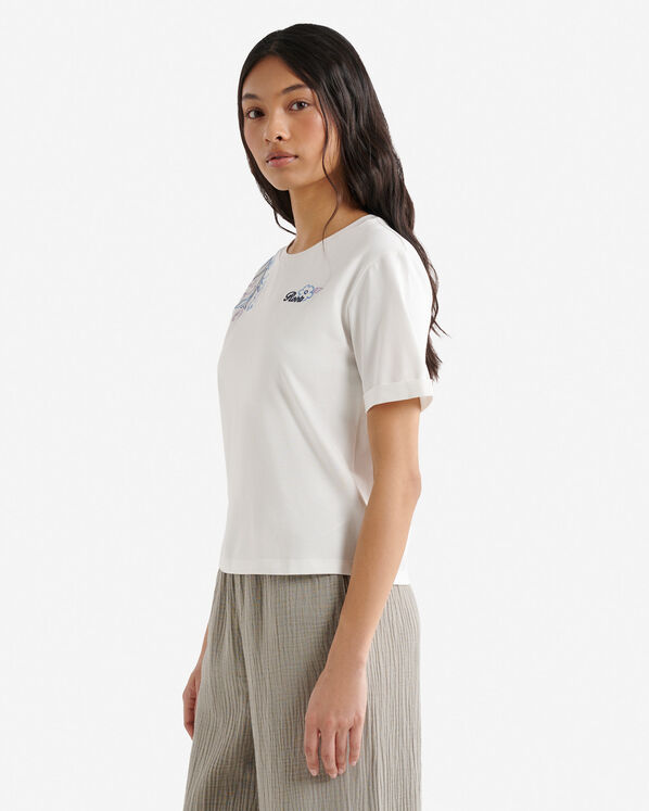 T-shirt motif floral Roots pour femme