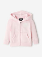 Chandail original à capuchon et glissière en coton bio pour bébés