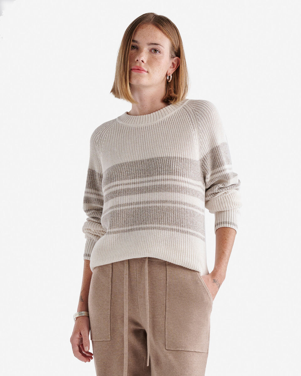 Cabin Stripe Shaker Crew Sweater